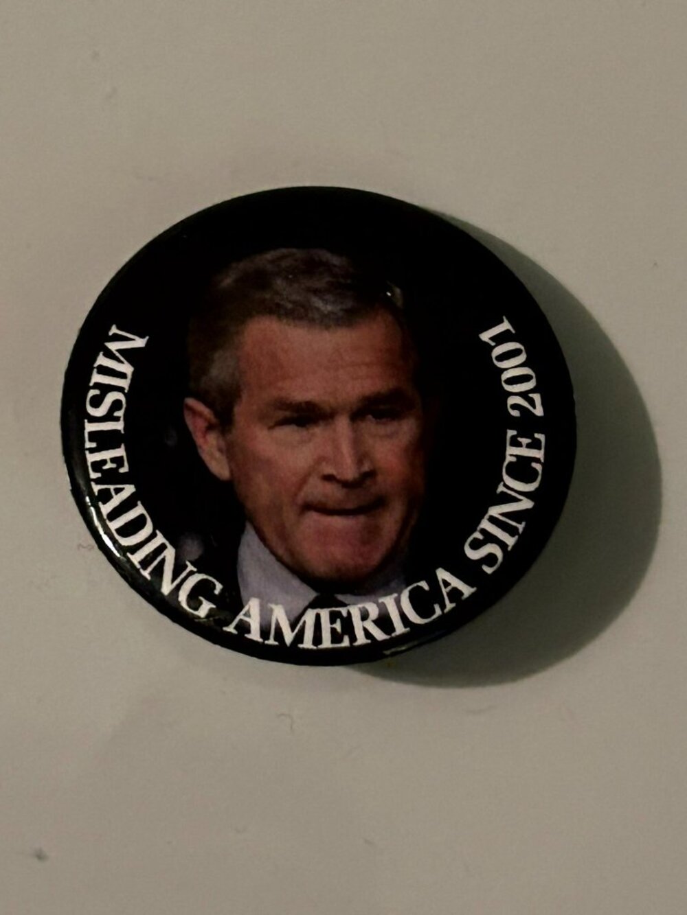 Vintage George W. Bush 'Misleading America Since 2001' Political Protest Pin